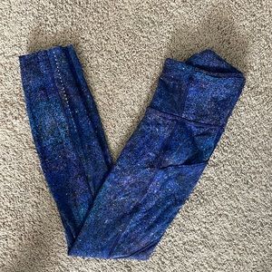 Lululemon Fast and Free Galaxy Leggings 25”